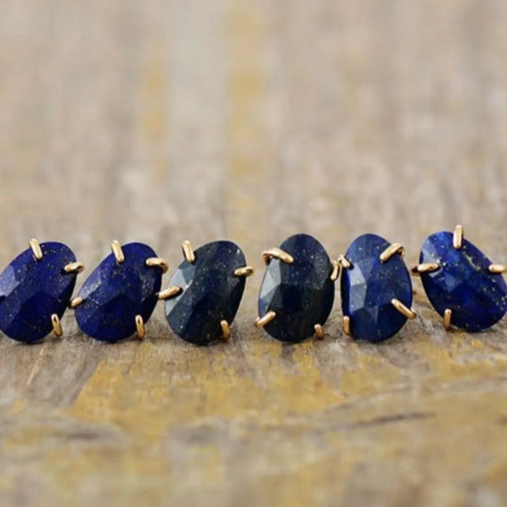 'Balanda' Lapis Lazuli Stud Earrings